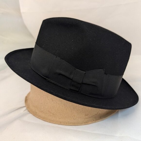 Vintage Ultra Soft Black Borsalino Rapallo II Fedora Hat -...